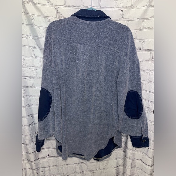 NWT Free People Ruby Shacket - Navy/Oceana Blue - Oversized - XS & Medium - Picture 13 of 17